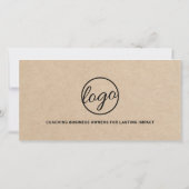 Modernes Logo Einfach rustikales Geschenkzertifika (Rückseite)