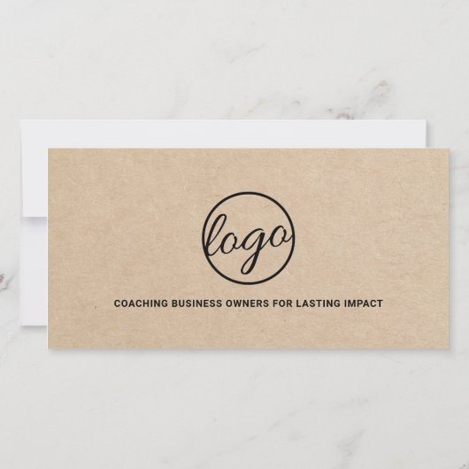 Modernes Logo Einfach rustikales Geschenkzertifika (Rückseite)