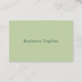 Modernes Logo Elegante Frühling Abstrakt grün Visitenkarte (Rückseite)