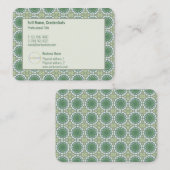 Modernes Logo Elegantes Abstraktes Blumenmuster Gr Visitenkarte (Vorne/Hinten)