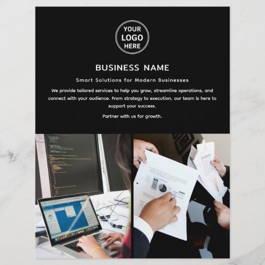 Modernes Logo Foto Beruflich Business Flyer (Vorne)