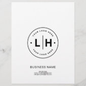 Modernes Logo Foto Corporate White Business Flyer (Hinten)