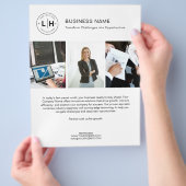Modernes Logo Foto Corporate White Business Flyer (Hand)