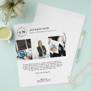 Modernes Logo Foto Corporate White Business Flyer