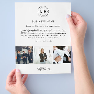 Modernes Logo Foto Corporate White Business Flyer