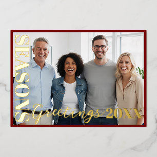 Modernes Logo-Foto der Firma für Weihnachtsgrüße i Folien Feiertagskarte