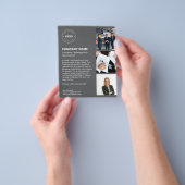Modernes Logo-Foto Dunkelgrau Beruflich Flyer (Gruppe)