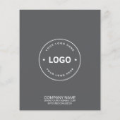 Modernes Logo-Foto Dunkelgrau Beruflich Flyer (Hinten)
