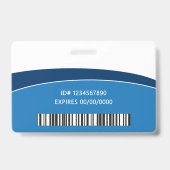 Modernes Logo-Foto-ID-Barcode-Mitarbeitername Ausweis (Rückseite)