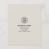 Modernes Logo-Foto QR Beruflich Business Flyer (Hinten)