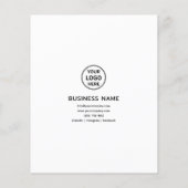 Modernes Logo-Foto QR Berufliches Weißes Geschäft Flyer (Hinten)