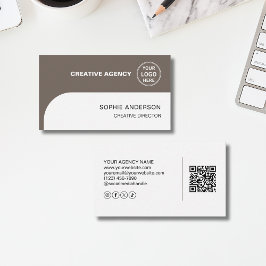Modernes Logo Foto QR Creative Agency Visitenkarte
