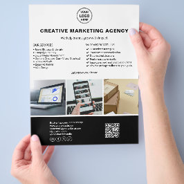 Modernes Logo Foto QR Marketing Business Flyer