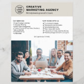 Modernes Logo Foto QR Marketing Business Flyer (Vorne)