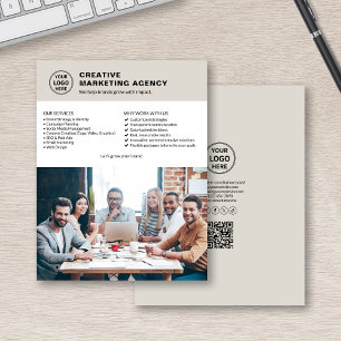 Modernes Logo Foto QR Marketing Business Flyer