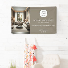 Modernes Logo Foto Taupe Beruflich Business Banner