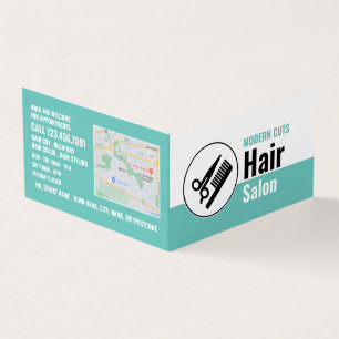 Modernes Logo, Friseur, Friseur, Salon Loyalität Visitenkarten