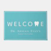 Modernes Logo für Aquamarine Zahnräder - Willkomme Fußmatte (Vorderseite)