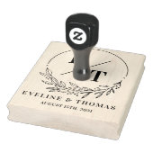 Modernes Logo für Blumenkranz Gummistempel (Stempel)