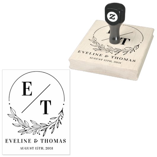 Modernes Logo für Blumenkranz Gummistempel (Stempel)