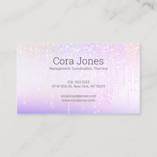 Modernes Logo für den Glitzer Crystal Driving (Hol Visitenkarte (Rückseite)