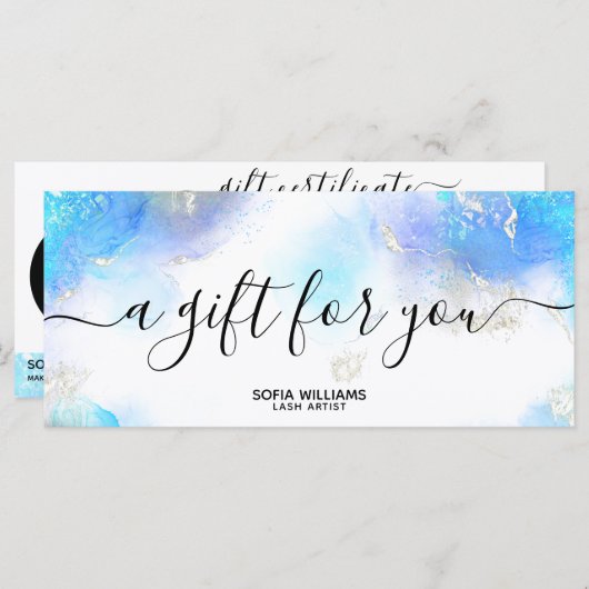 Modernes Logo für die Aquamarine Ausstellung von Z (Vorne/Hinten)