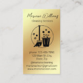 modernes Logo für die einfache Reinigung von Gold Visitenkarte (Vorderseite)