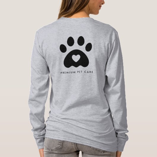 Modernes Logo für die Pet-Pflege des Dogs Walker B T-Shirt (Rückseite)