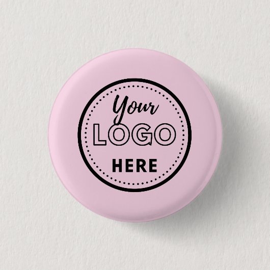 Modernes Logo für die Werbung in rosa Unternehmen Button (Vorderseite)