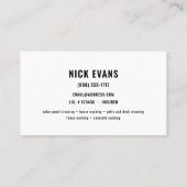 Modernes Logo für Druckwäsche Visitenkarte (Rückseite)