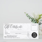 Modernes Logo für ein Schwarz-weißes Marmorgeschen (Stehend Vorderseite)