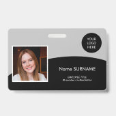 Modernes Logo für eine Firma mit Personalausweis F Ausweis (Vorderseite)
