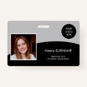 Modernes Logo für eine Firma mit Personalausweis F Ausweis (Vorderseite)