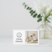 Modernes Logo für Ferienvermietung | Benutzerdefin Visitenkarte (Stehend Vorderseite)