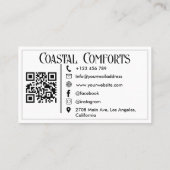 Modernes Logo für Ferienvermietung | Benutzerdefin Visitenkarte (Rückseite)