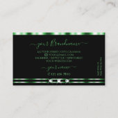 Modernes Logo für grüne und schwarze glattende Dia Visitenkarte (Rückseite)