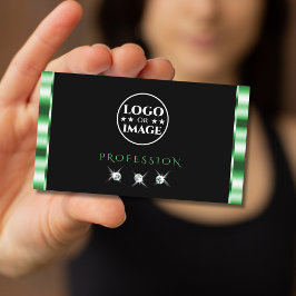 Modernes Logo für grüne und schwarze glattende Dia Visitenkarte