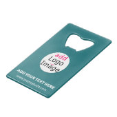 Modernes Logo für kundenspezifische Markenbezeichn Geldbeutel Flaschenöffner (Rückseite Schrägansicht)