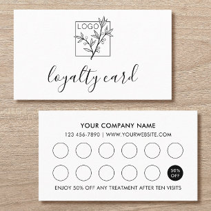 Modernes Logo für Loyalty Card Geschäft 10 Slots W Visitenkarte