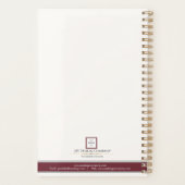 Modernes Logo für Minimalistische Rote Grenzen Planer (Rückseite)