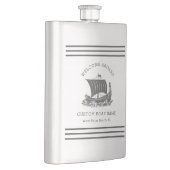 Modernes Logo für Nautic Custom Boat Name & Ship Flachmann (Rechts)