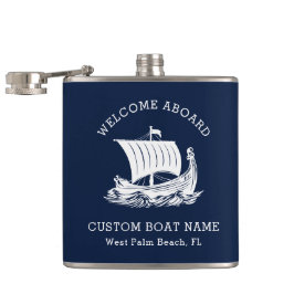 Modernes Logo für Nautic Custom Boat Name & Ship Flachmann