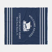 Modernes Logo für Nautic Custom Boat Name & Ship Fleecedecke (Vorderseite (Horizontal))