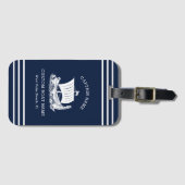 Modernes Logo für Nautic Custom Boat Name & Ship Gepäckanhänger (Vorderseite (Horizontal))