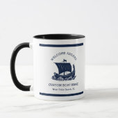 Modernes Logo für Nautic Custom Boat Name & Ship Tasse (Links)