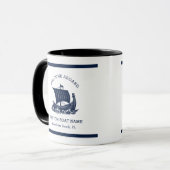 Modernes Logo für Nautic Custom Boat Name & Ship Tasse (Vorderseite Links)