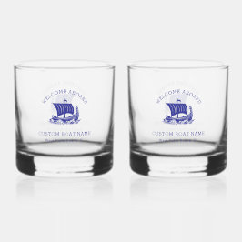 Modernes Logo für Nautic Custom Boat Name & Ship Whiskyglas