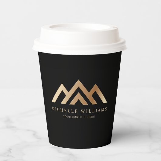 Modernes Logo für Realtor-Werbeaktionen für Real-A Pappbecher (Vorderseite)