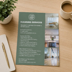 Modernes Logo für Reinigungsdienstleistungen in Sa Flyer