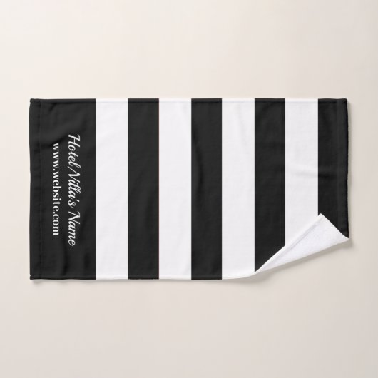 Modernes Logo für Schwarzweiß-Streifen Badhandtuch Set (Handtuch)